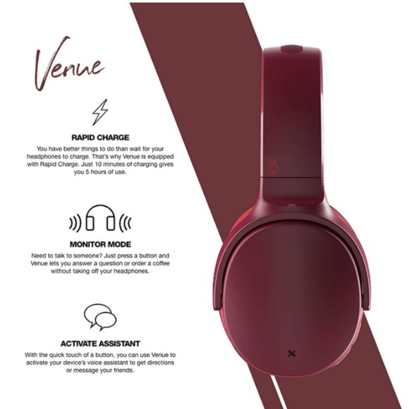 Skullcandy Deep Red Headphones -- FACTORY SEALED!! -- - Picture 5 of 9